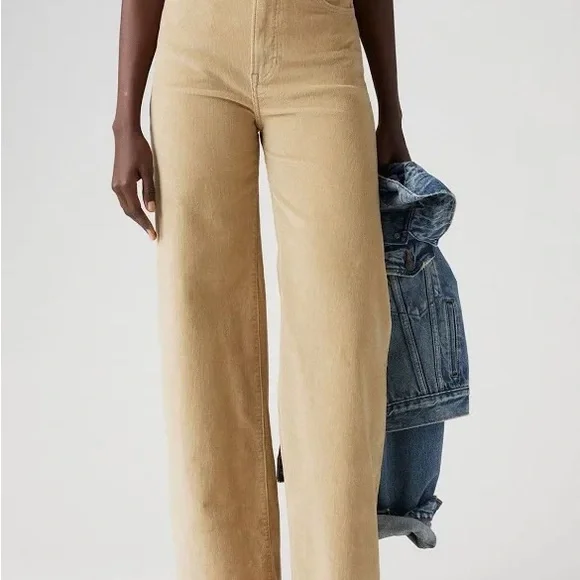 Stylish Tan Wide-Leg Pants size 26 - Picture 7 of 11